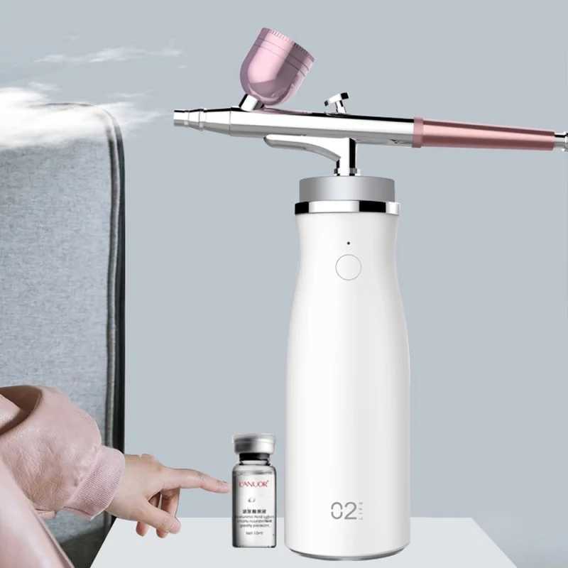 2021 Yeni Gelenler El Tipi Yz Nemlendirici Oksijen Pskrtme Tabancas Nano Oksijen Enjeksiyon Kozmetik Cihaz XJ250607