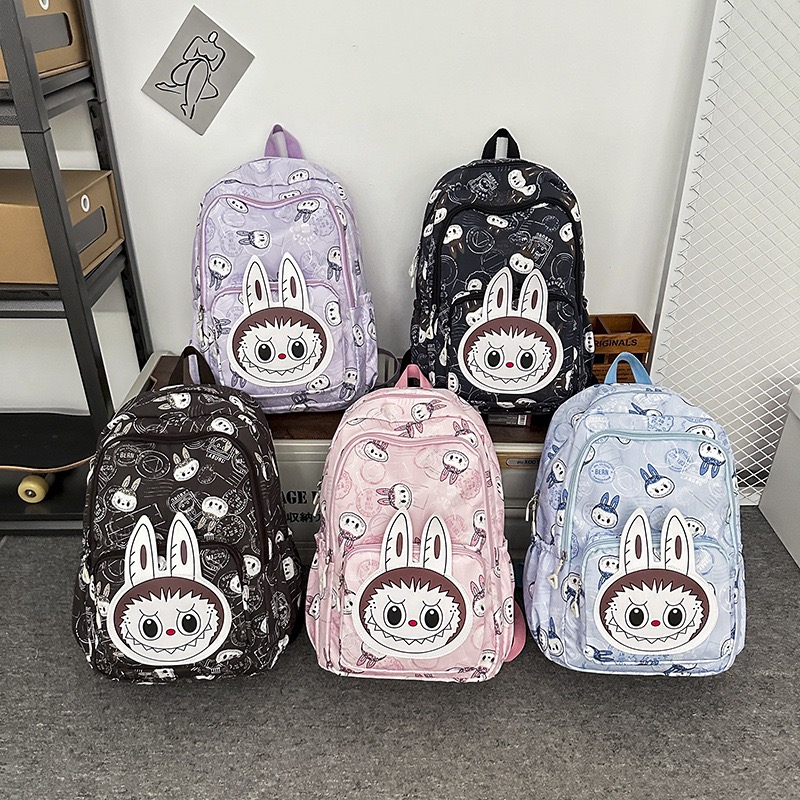 New labubu children schoolbag labubu products elementary school students large capacity waterproof junior high school female cute backpacks