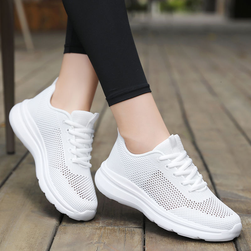 Summer Hollow Breathable Casual Sports For Women Soft Casual Shoes Sole Lightweight Running Mesh All Black Office Work Shoes Ddmysaturn