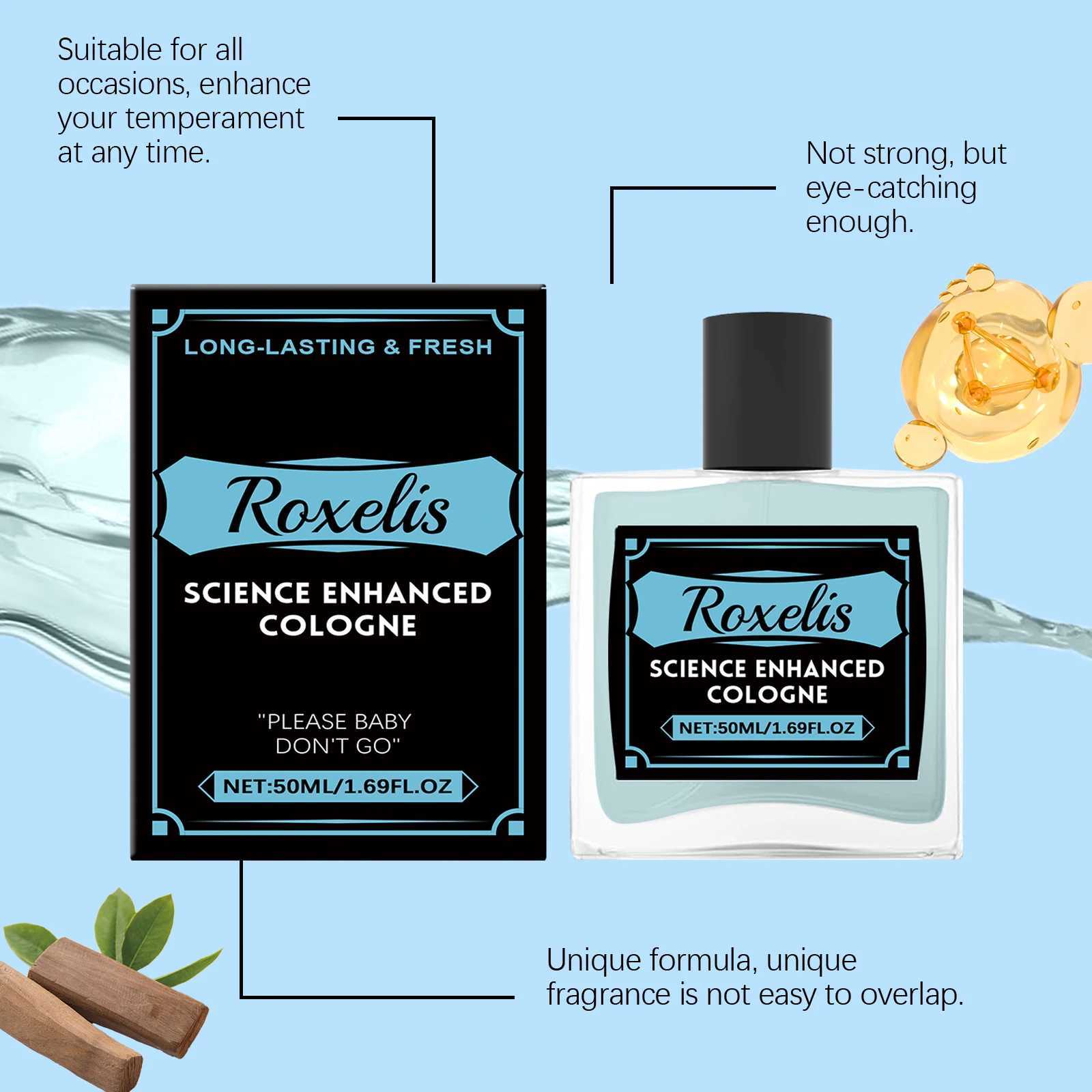 Roxelis 50ml Pheromone Cologne Perfume Mist for Men Long Lasting Gentleman Charming Scent Refreshing Couple Dating Glamour Perfume W250605