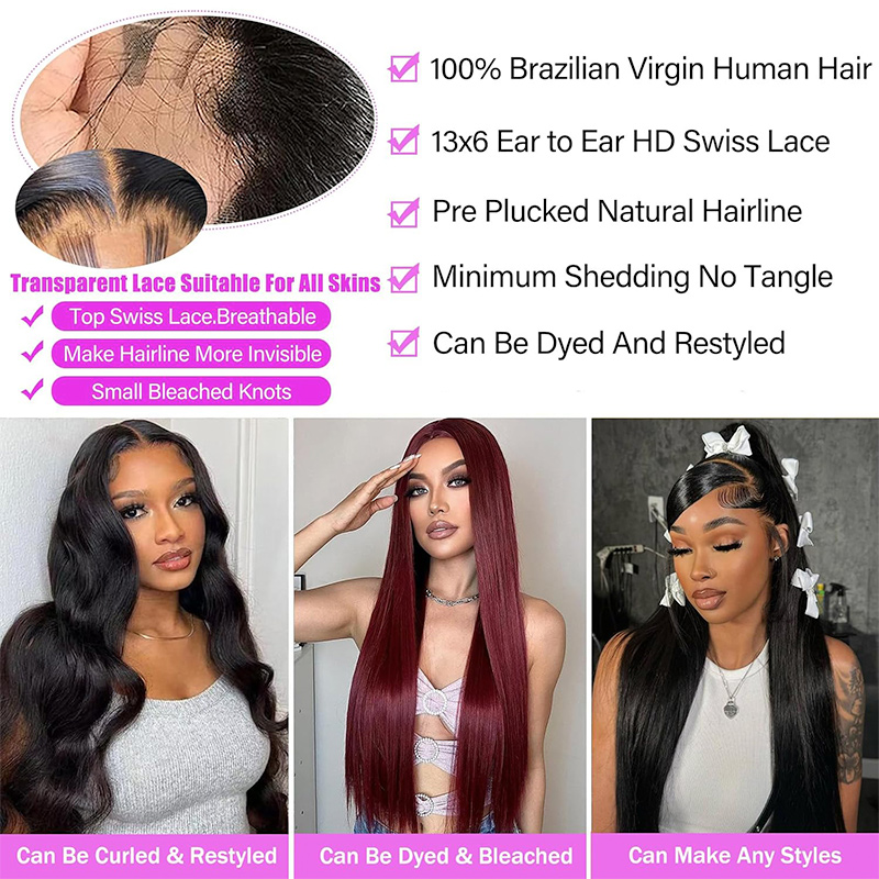 premium long straight human hair wigs for women soft 13 x 6 fullrapunzel texture