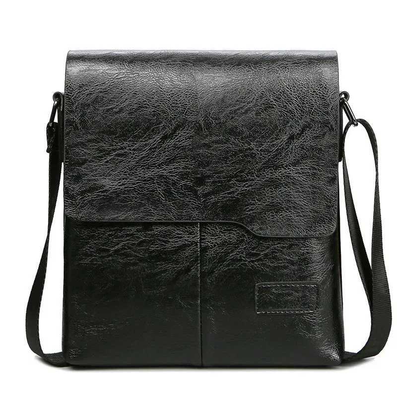 New Man Messenger Bag Men Pu Leather Shoder Bags Business Crossbody Casual Bag Vintage Handbag Sing Y251011