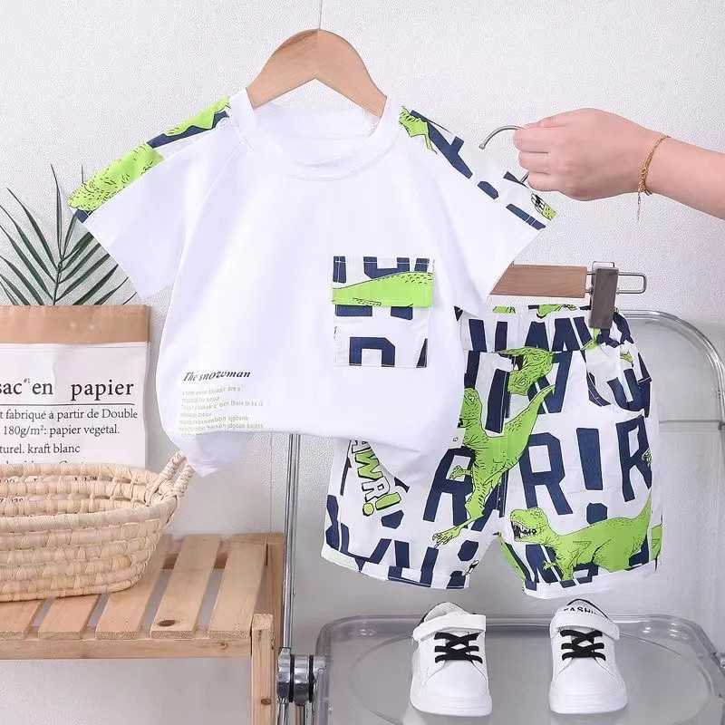 New Summer Baby Girls Clothes Suit Children Outfits Boys Sports T-Shirt Shorts 2Pcs/Sets Toddler Casual Costume Kids Tracksuits R250605