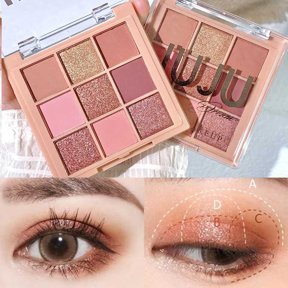 Warm Winter Brown Shadow Nine Colors Eyeshadow Earth Tone Autumn and Winter Low Saturation Orange Brown Palette Milk Tea W250605