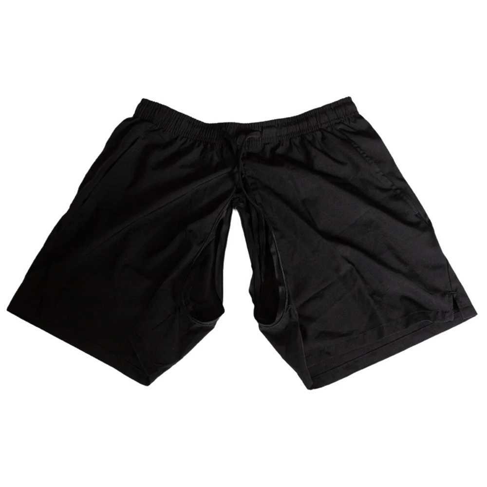 Summer Outdoor Invisible Zipper Open Crotch Casual Ice Cool Shorts Pants for Men Couples Sexual Bottoms XJ250605