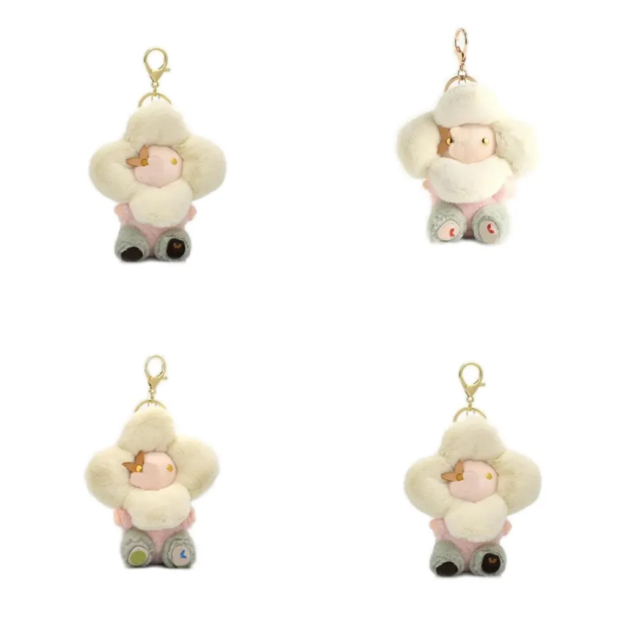 Handbag keychains charms bag doll chain for women party portable beautiful key plush cute doll pendant keyrings R250728