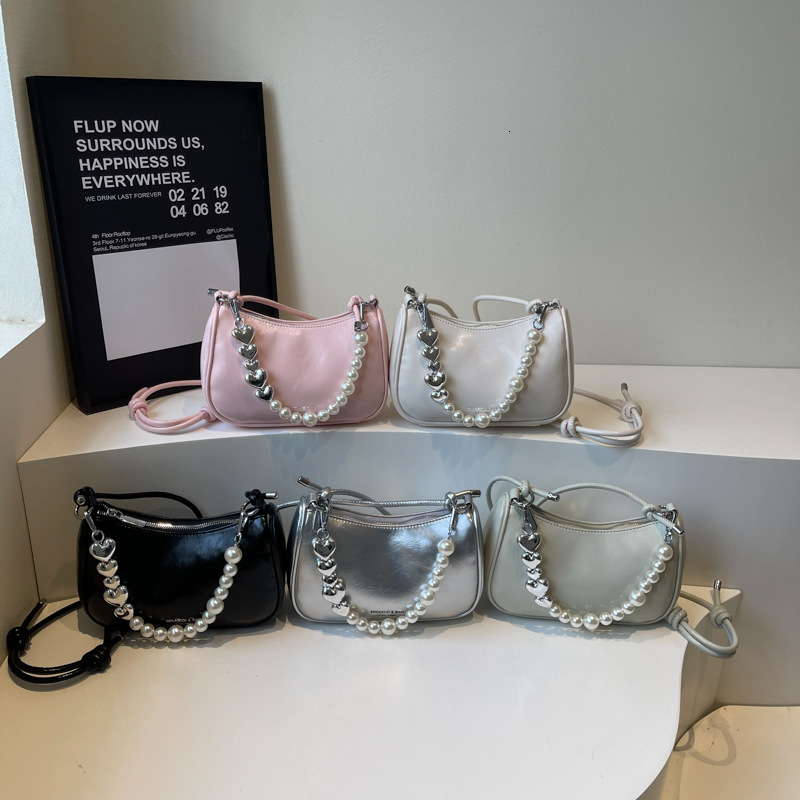 Shiny pearl light luxury new women's crossbody bag multifunctional women's commuting phone bag designer women's shoulder bag