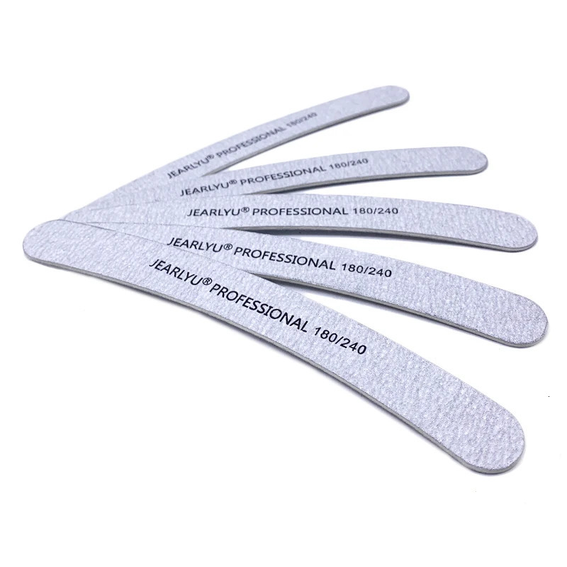 100/180/240 Nail File Professional 10Pcs/lot Portable Manicure Pedicure All UV Gel Banana Grey Pilniczek Do Paznokci Disposable 250605