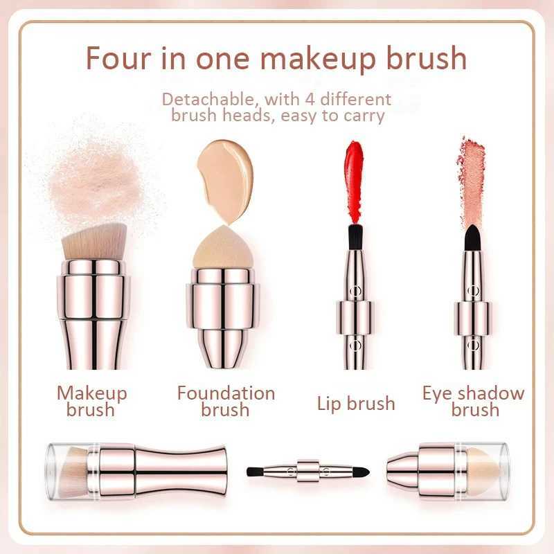 4 in 1 makeup brush set multifunctional eye shadow brush portable foundation brush b brush lip brush W250605