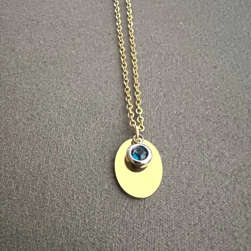 10PCS New Stainless Steel Chains Necklace for Women Girls Ellipse Pendant Vintage Necklaces Fashion Jewelry Gifts XJ250604