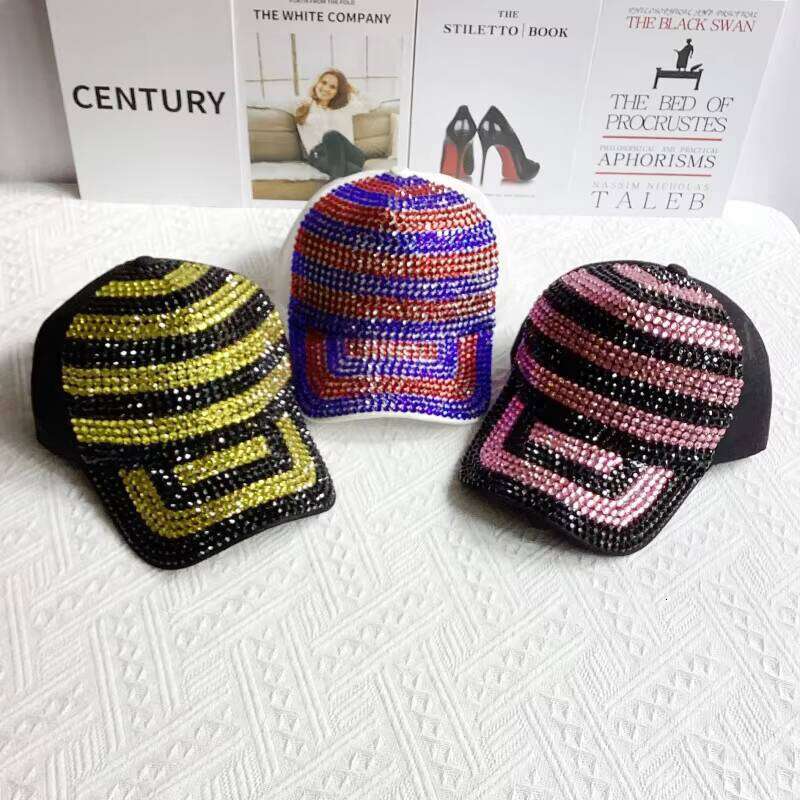 New Luxurious Two-Tone Rhinestone Adjustable Baseball Cap Fashion Sunscreen Sun Hat Wholesale