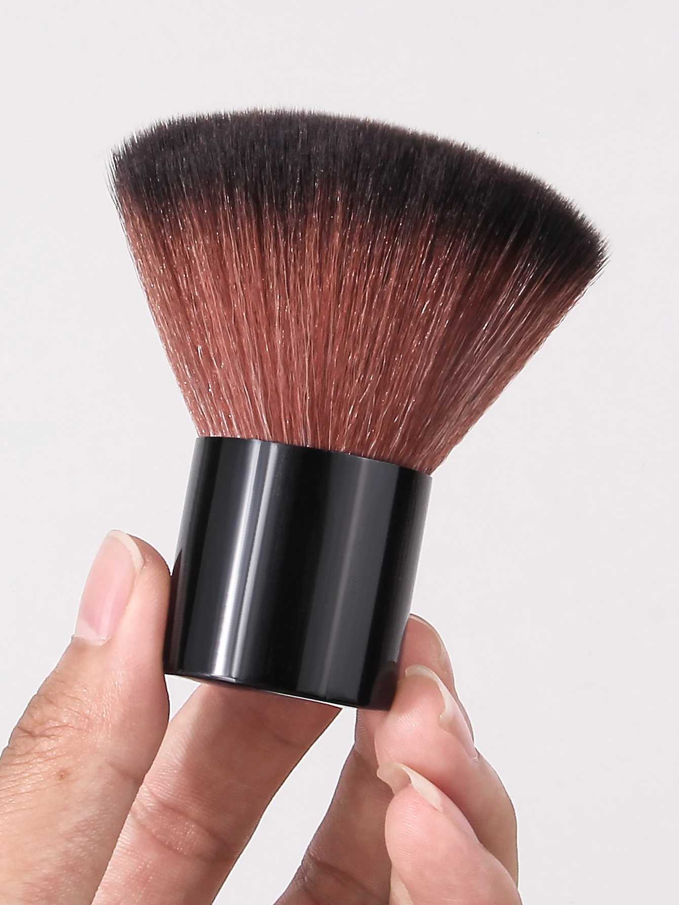 1PC Oval Makeup Brush for B Powder Bronzer - Soft Nylon Multi-Use Portable Nail Dusting Face Cosmetic Tool W250605