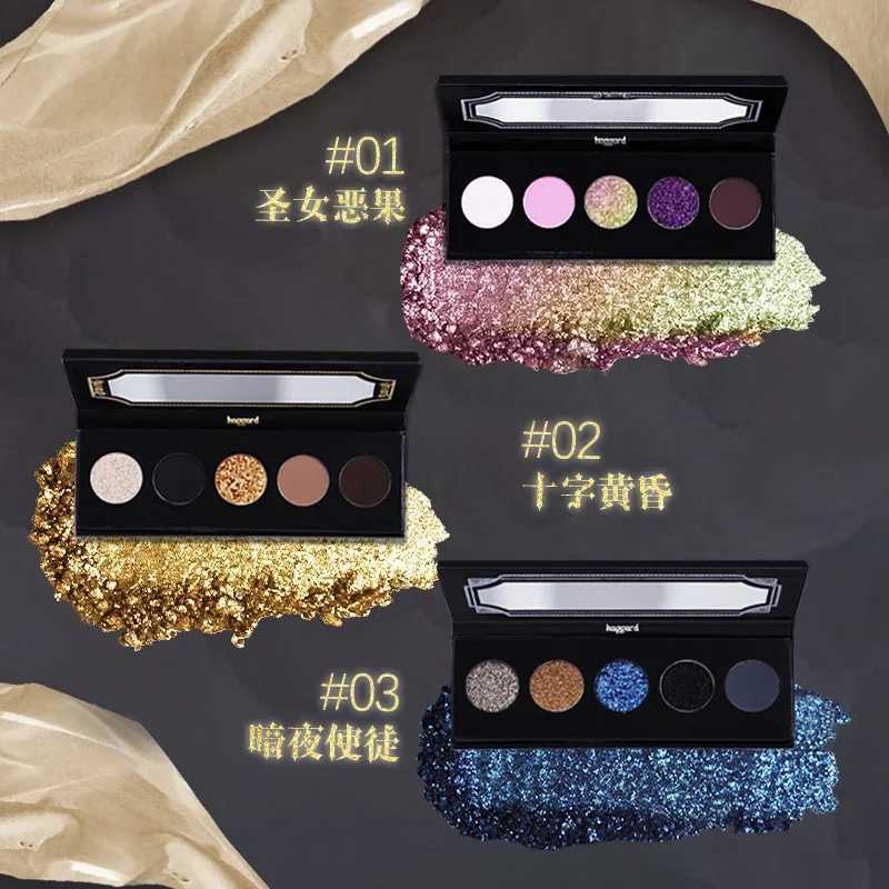 Smoky Eyeshadow Palette 5 Colors Chameleon Eye Shadow Contour Palette Long-Lasting Pigmented Professional Makeup Pressed Glitter W250605