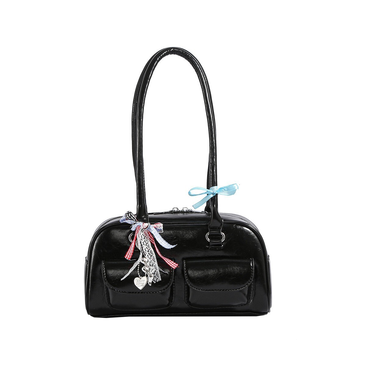 Bowling bag, Korean blog, multifunctional Boston handbag, underarm shoulder bag, designer women's shoulder bag, crossbody bag