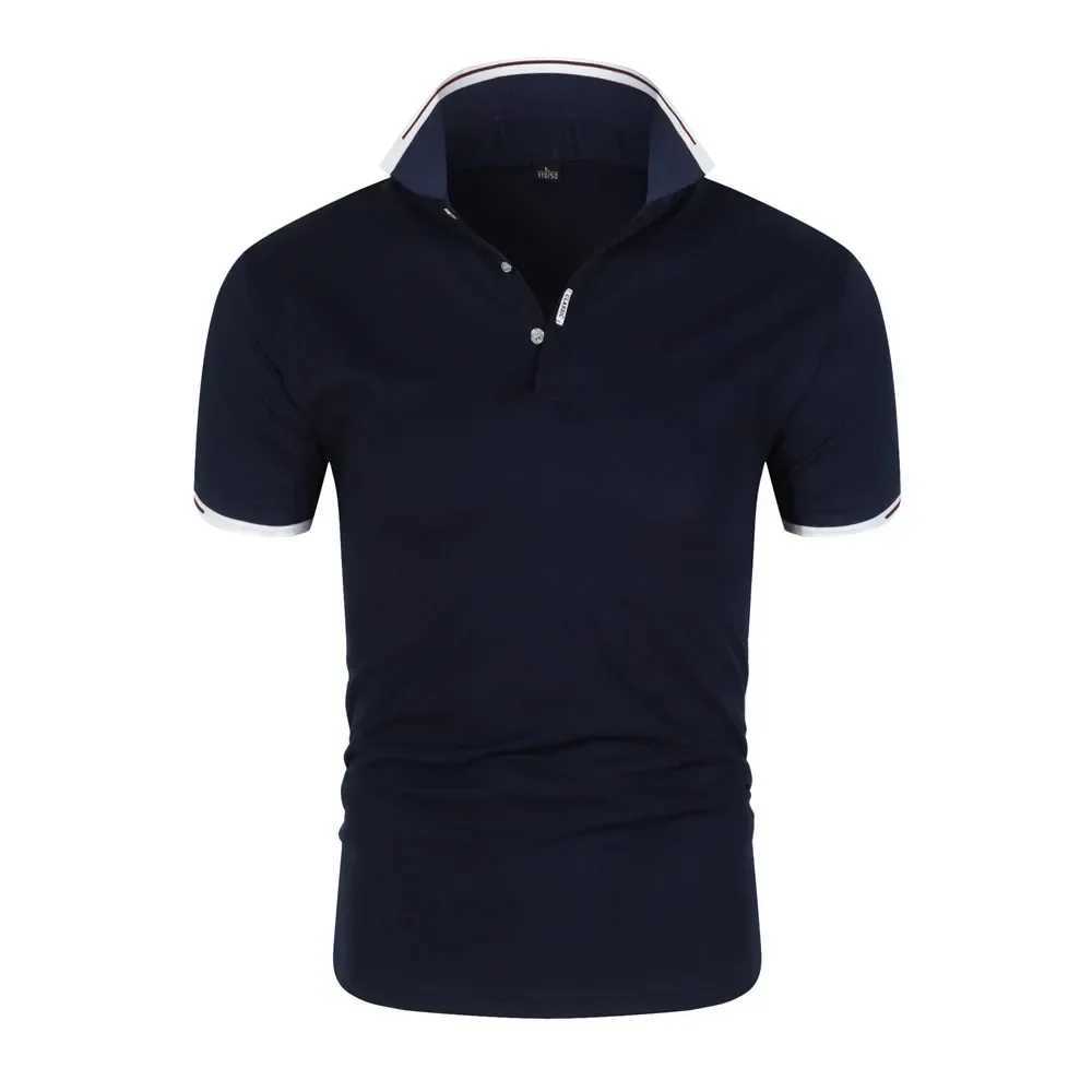 2024 Summer New Mens Casual Short-sleeved Polo Shirt Fashion Lapel T-shirt Breathable Mens Shirt Fashion Street Clothing XJ250605