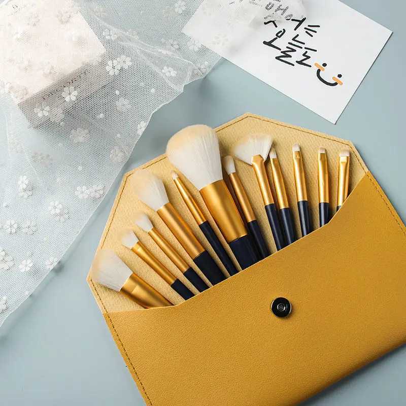 KLINA 12PCS Makeup Brushes Set Kit For Women Professional Natural Brush Foundation Powder Contour Eyeshadow Lip Makeup Tools W250605