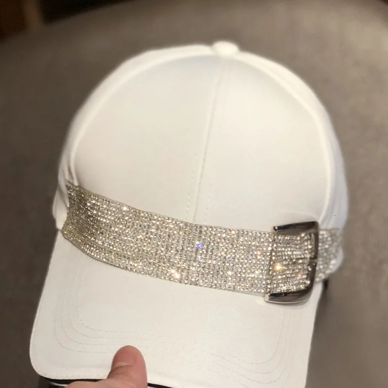 Fashionable Casual Rhinestone Baseball Cap For Women Korean Version Spring And Summer Outdoor Sunshade Duckbill Cap 250603