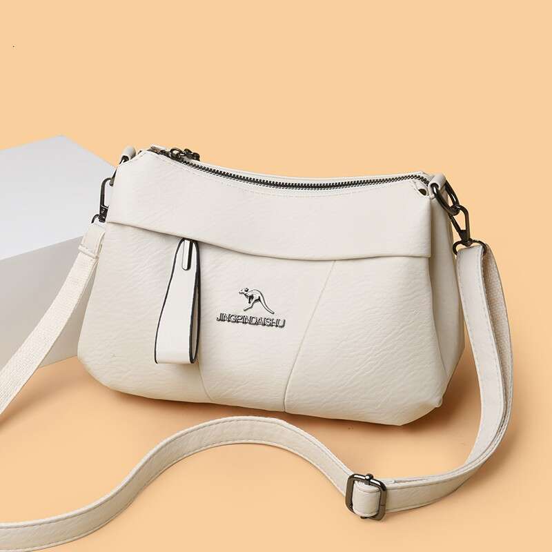 Large Capacity Fashion Single Shoulder Crossbody Textured for Middle-aged Women Commuting Small Square High-end Feel Bag