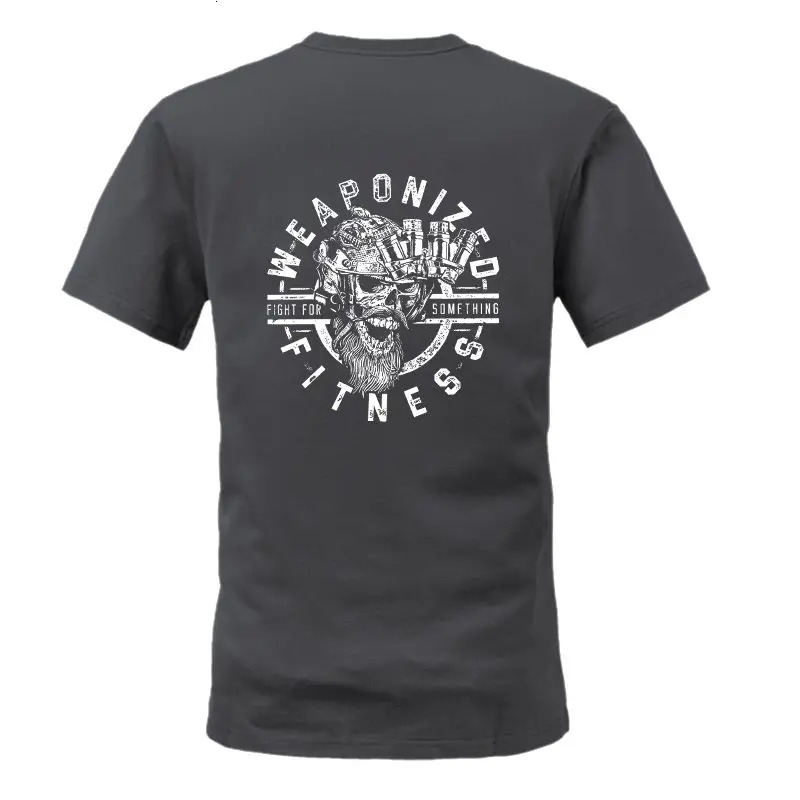 American Fashion Short Sleeved Summer Tactical Military Fan Half Printed Round Neck Pure Cotton Breathable Tshirt 250604