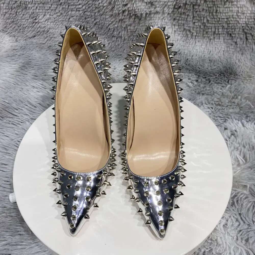 Sparkly Stiletto Heels: Women's Pointed Toe Evening Pumps - Elegant Slip-On Design, Available in 8cm, 10cm, and 12cm Heel Heights