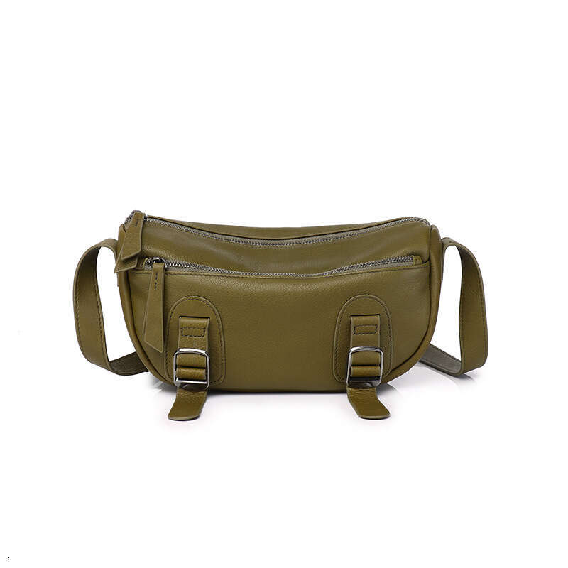 Multi-Compartment Motorcycle Bag For Women Casual Wide Strap Crossbody Double Chain Single Shoulder Bag Stylish Versatile Design