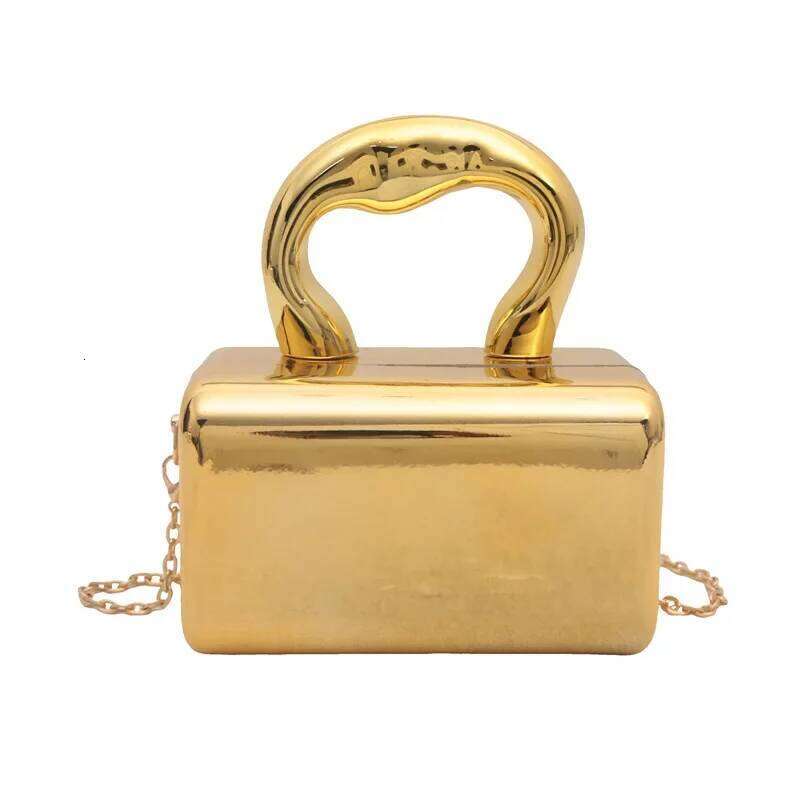 Acrylic Box New Mirror Finish Handbag Ins Internet Famous Women's Chain Crossbody Dinner Bag