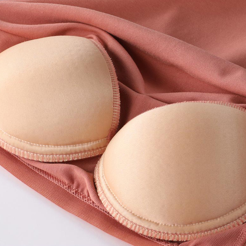 Summer new pure cotton vest with chest cushion and camisole for women