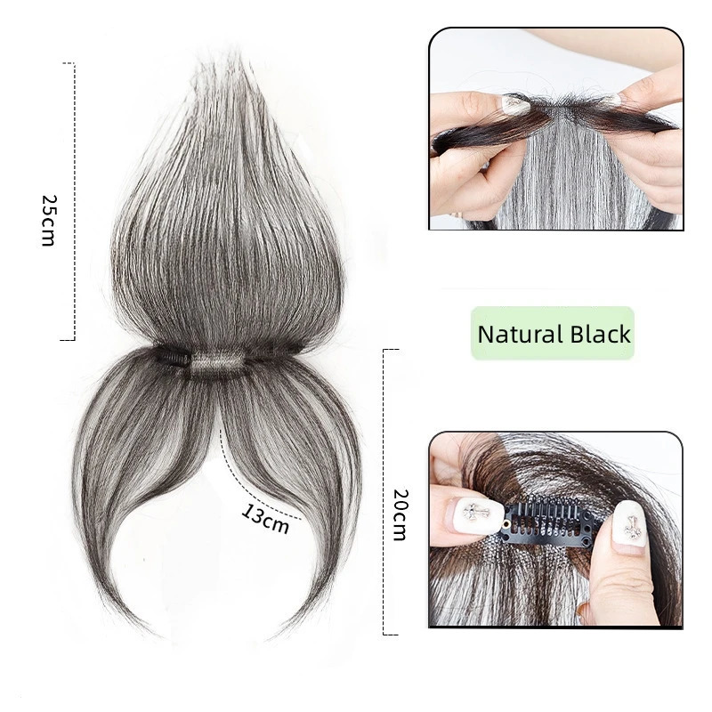 Clip In Baby Hair Air Bang Natural Human Hair Side Bangs Invisible Edge Replacement Fringe Forehead Hairline For Women 250529
