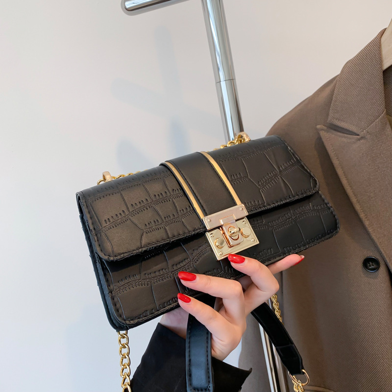 Top brand high-quality new free designer bag 2025 new Korean fashion casual shoulder bag crocodile pattern crossbody bag new free designer bag