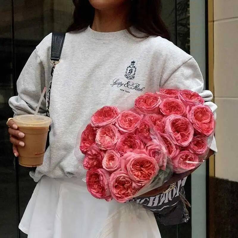 Women's Grey And Navy Sweatshirt Cotton Crew Neck Long Sleeve Relaxed Fit Autumn Sweatshirt Female Winter Clothes Women