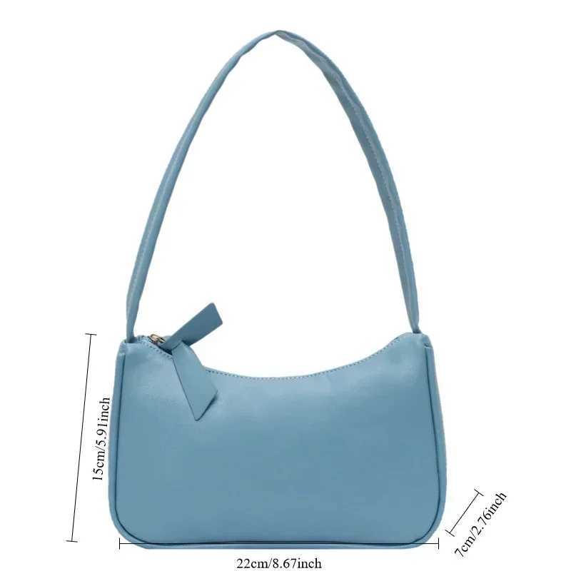 Soft PU Leather Women Shoulder Underarm Bags Casual Solid Color Small Top-Handle Handbags Ladies Fi Shoulder Bags XJ250605