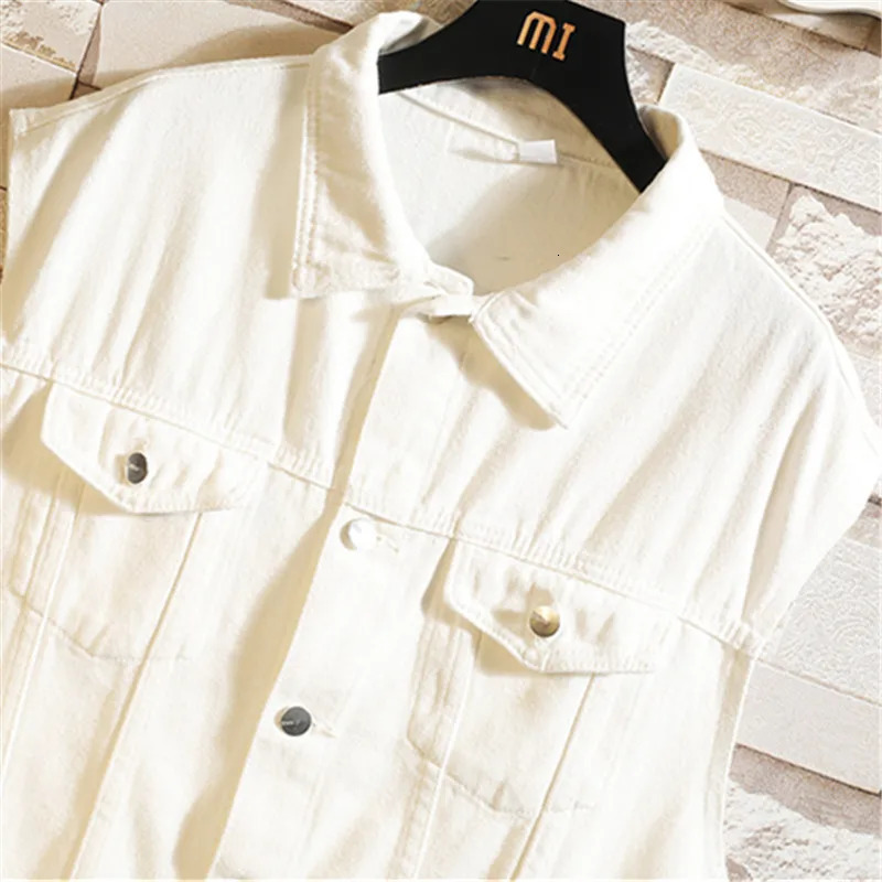 Denim Vest Men Sleeveless Jacket Casual Waistcoat Solid Color Jean Coat Male Streetwear Mens Clothing 2025 250605Z