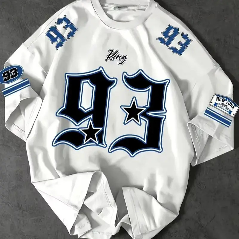 NO93 Print Casual Graphic TShirt Short Sleeve Sports Tshirt Unisex Daily Wear Summer Mens Racing 250605A