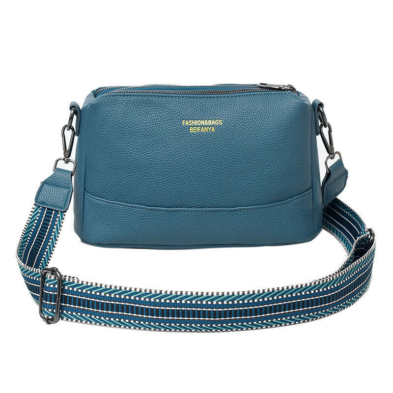 New Fashion Women's Versatile Commuter Simple High-end Single Shoulder Crossbody Soft Surface Wide Strap Bag for Women