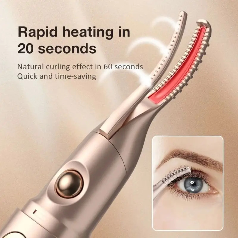 1 heating eyelash curler multifunctional 2-in-1 electric eyelash curler and trimmer eyebrow shaver ear and nose hair trimmer 250604