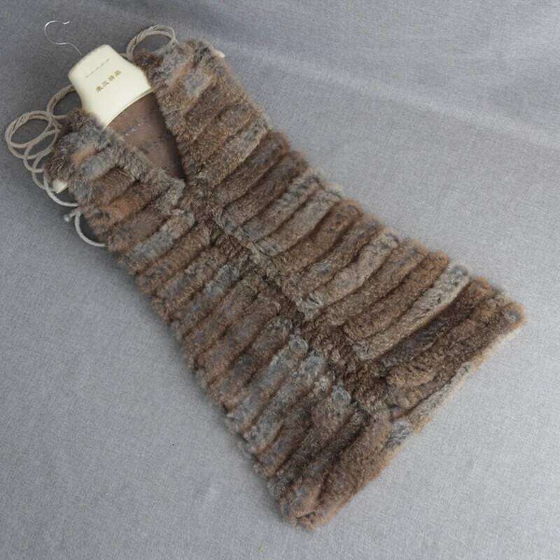 HSPL Knitted Vest 2019 Rabbit Women Female Waistcoat Lady Real Fur Gilet Colete Feminino De Inverno