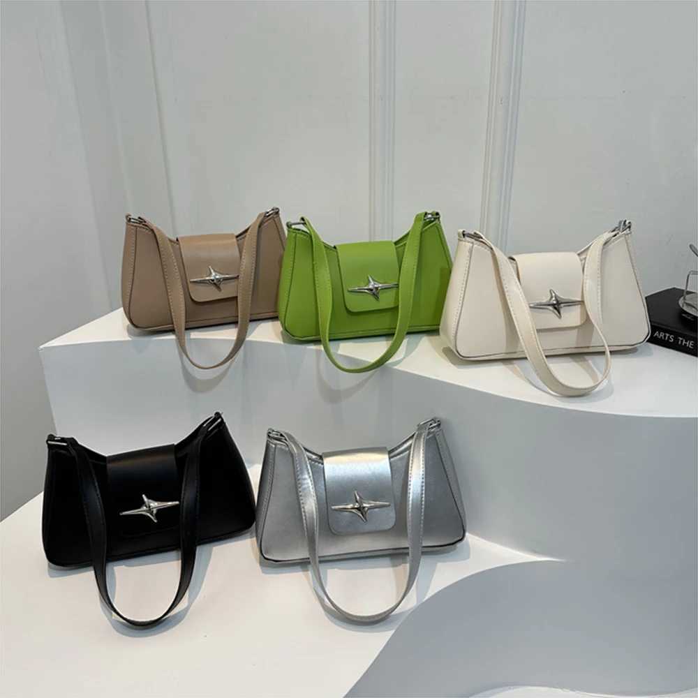 Reliable and minimalist womens daily casual shoulder bag PU material portable club bag underarm bag zwq XJ250605