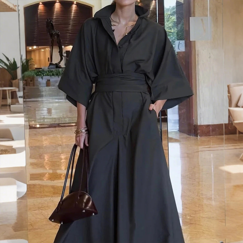 Wefads Half Sleeve V-Neck Women Jumpsuit Fashion Waist Super Long Wide Leg Jumpsuit Lady Casual Loose Pocket Bodysuit 250530