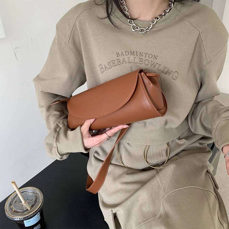 Single shoulder crossbody for women simple casual fashion underarm bag soild color small flap bags pu leather handbags bolsa