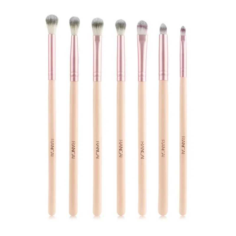 7Makeup Brush Set Portable Horsehair Eyeshadow Brush Eye Cosmetic Hairbrush Beauty Tools Animal Hair Eye BrushW250605