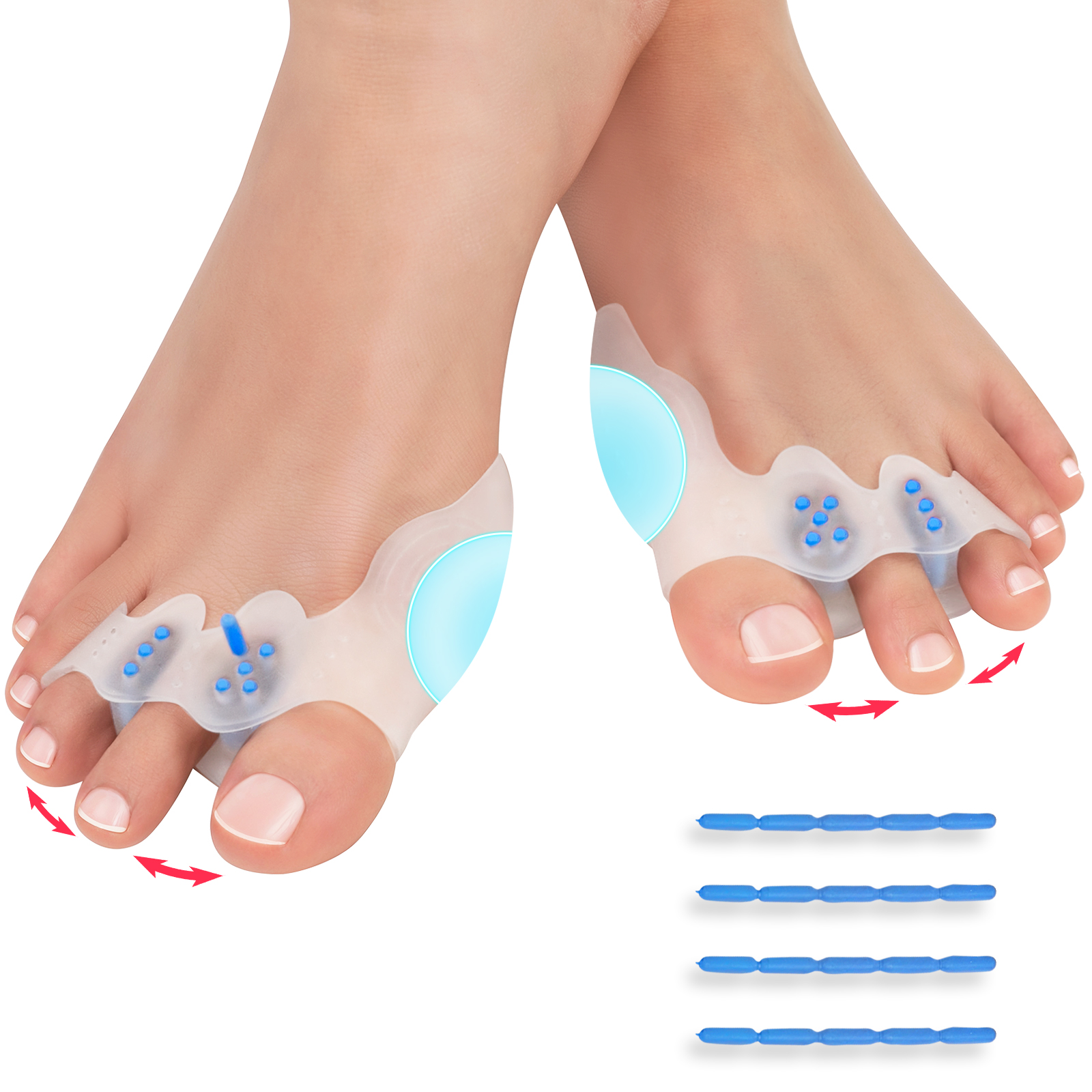 Toe Separators Correcting Bunions and Restoring Toes to Their Original Shape For Men and Women - Toe Spacers Bunion Corrector