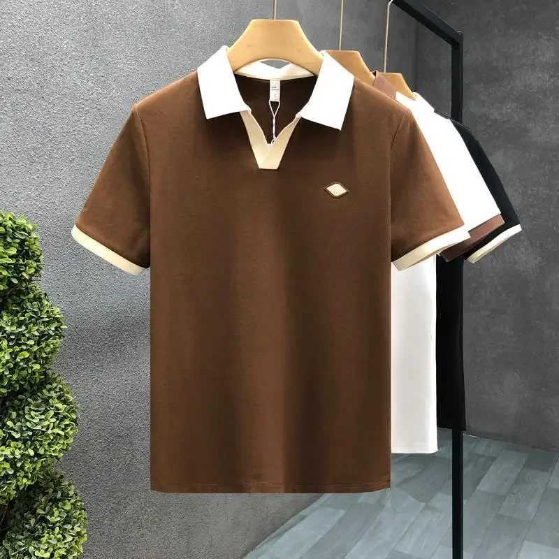 Trend Comfortable Classic All-match Comfortable Premium Simplicity Handsome Solid Color Mens Polo Short Sleeved Summer 2025 XJ250605