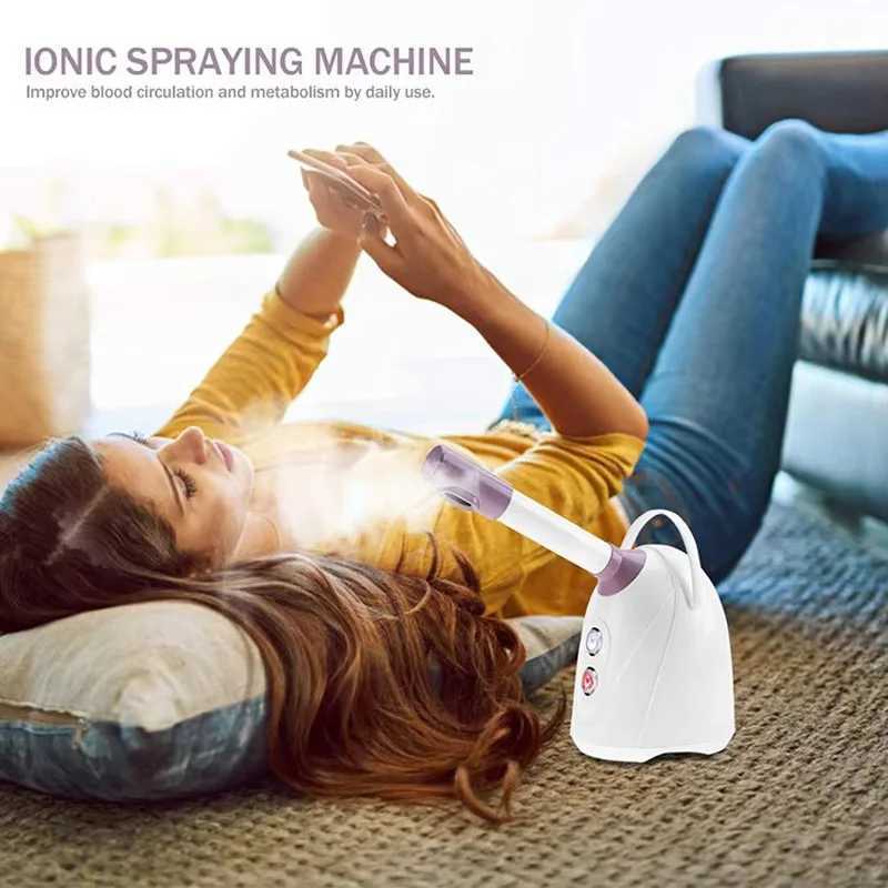Portable Home Salon Using Vapor Ozone Hot Warm Cold Electric Facial Steamer Face Moisturizing Skin Deep Cleansing Nourishing XJ250607