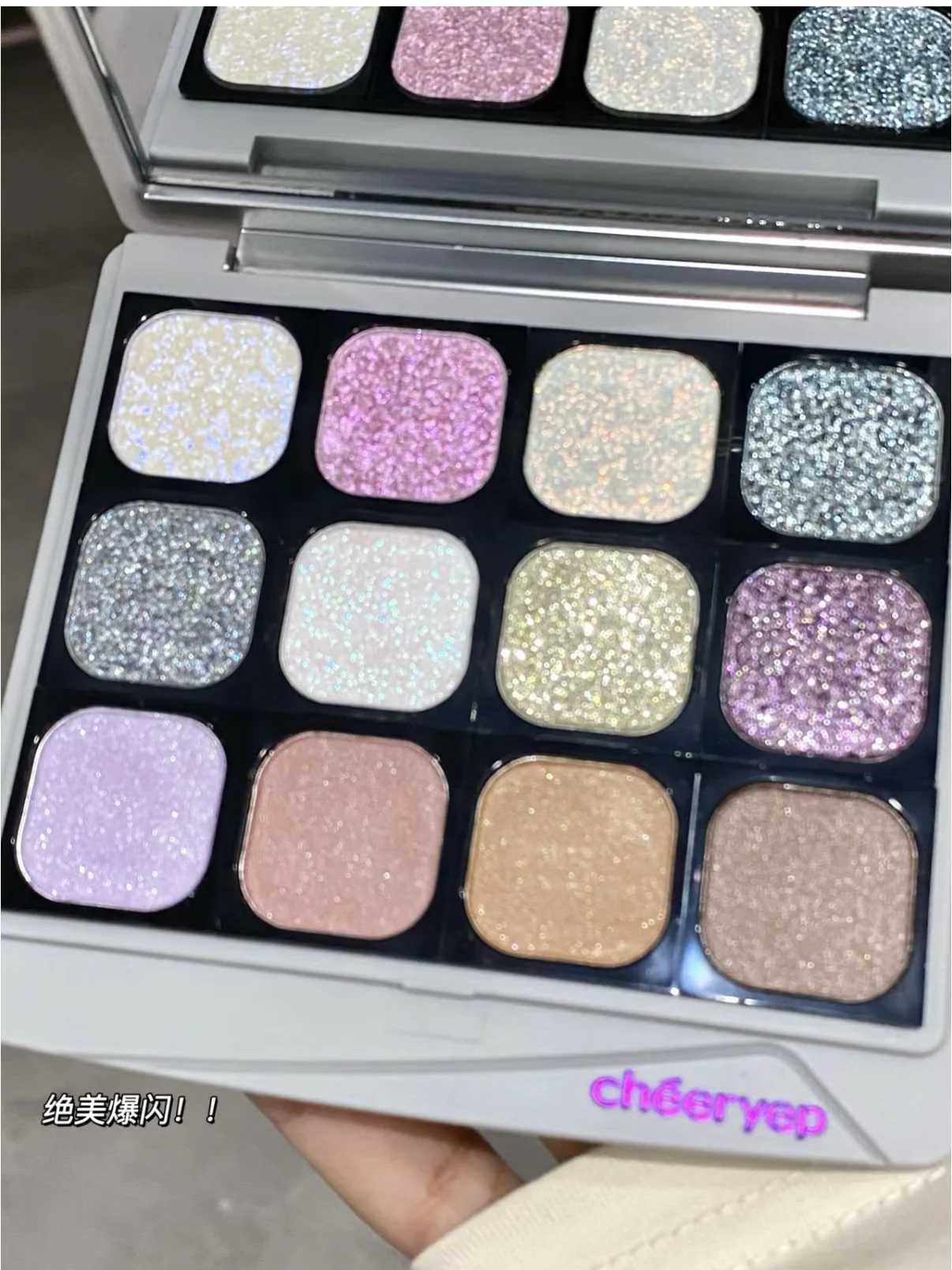 Qianyan Monochrome Eyeshadow Chameleon Highlight Pearlescent High Gloss Cheeryep Eye Shadow Matte Self Assembled Disk Halloween W250605