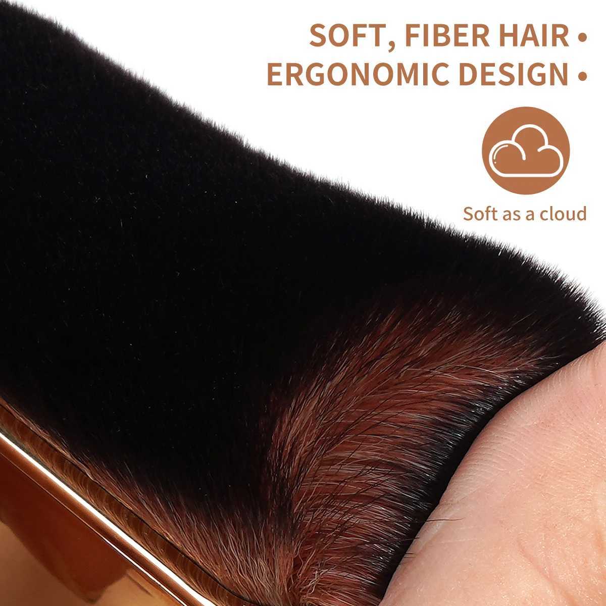 Foundation Brush Large Makeup Brushes for Contouring Tanning Liquid Foundation Cream B Soft Bristle Brush Makeup Tool W250605