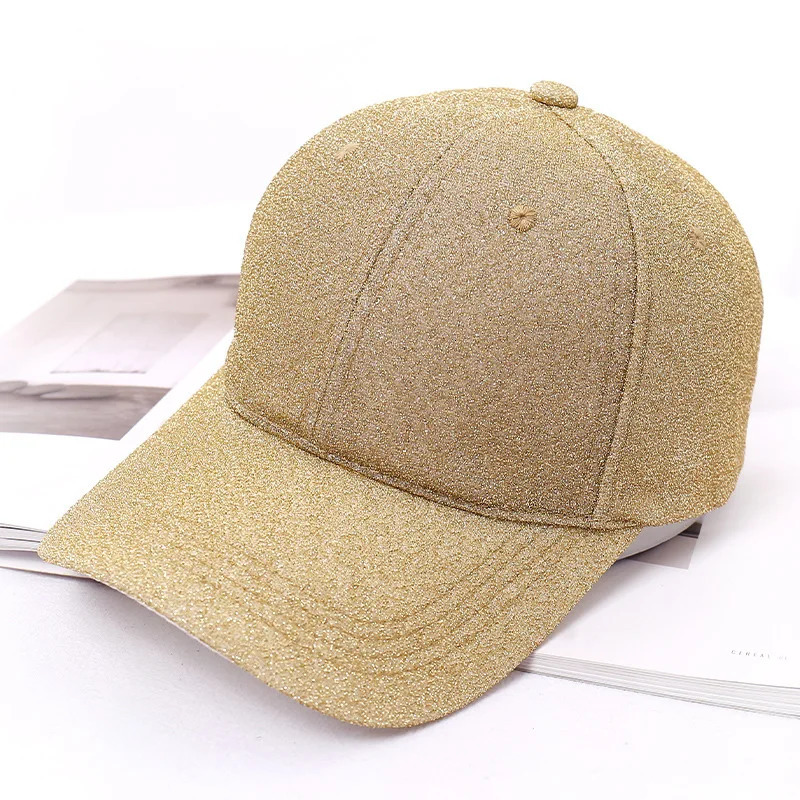 Flash Diamond Baseball Hat European and American Mens and Womens Fashion Gradient Sequin Curved Edge Hat 250603