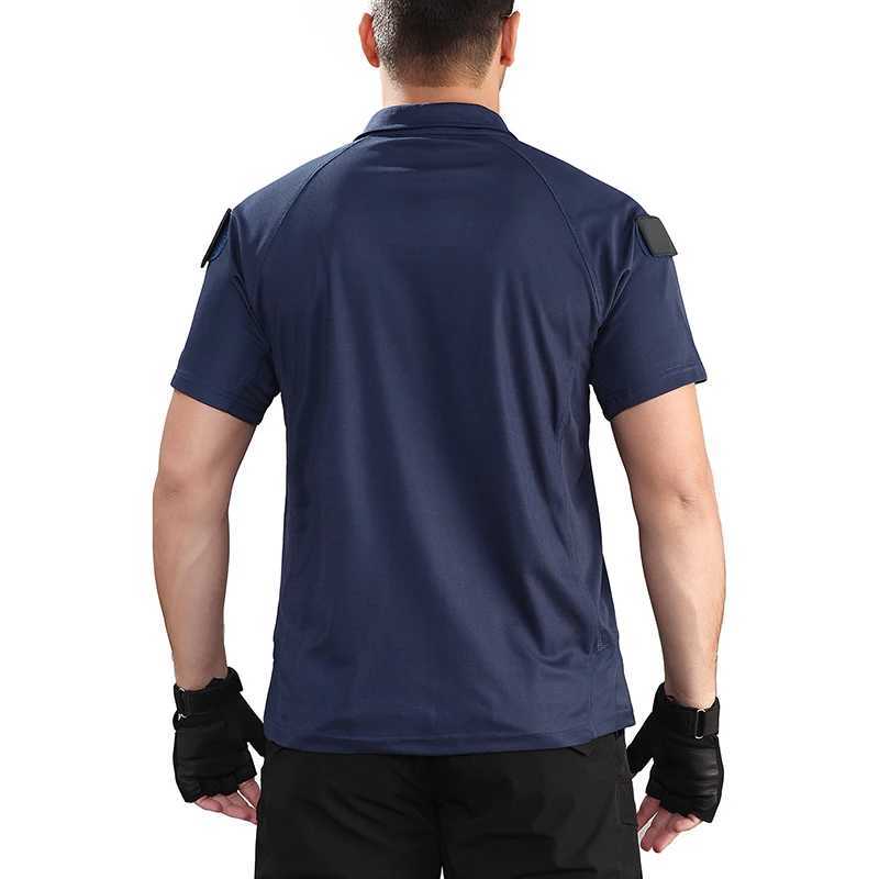 Summer Short Sleeve Tactical Shirt Men Performance Polo Shirts with Zipper Pocket Quick Dry Outdoor Travel Hiking Shirt USA Size XJ250605