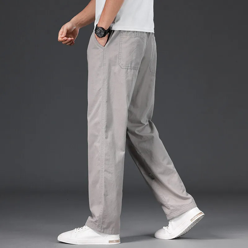 Arrival Mens Cargo Pants Big Size Loose Straight Work Summer Autumn Spring Joggers Cotton Casual Male Trousers 250605A