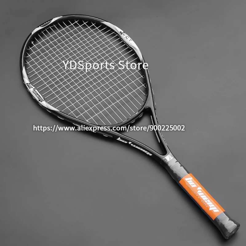 High Quality Carbon Aluminium Alloy Strung Tennis Racket For Adult Tenis Rackets 4-1/4 Inch Strings Bag Raquet Padel Men Women