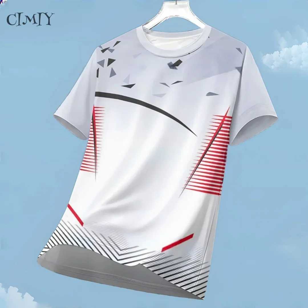 Sports Casual Jersey For Men Dry Fit Shirt Outdoor Running Cycling Short Sleeve Breathable Gym Wear Crew Neck T-ShirtC250605